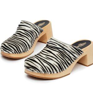 Swedish Hasbeens Dagny Zebra Clog 37 NEW